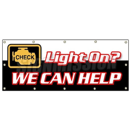 Signmission CHECK ENGINE LIGHT BANNER SIGN warning sensor repair maintenance B-120 Check Engine Light